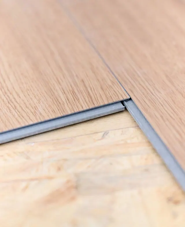 Click joint of an SPC plank