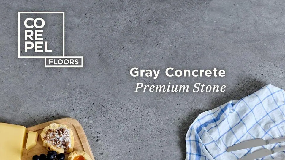 COREPEL Gray Concrete – Premium Stone · Stone look
